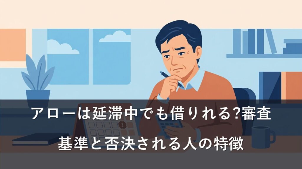 アローは延滞中でも借りれる?審査基準と否決される人の特徴