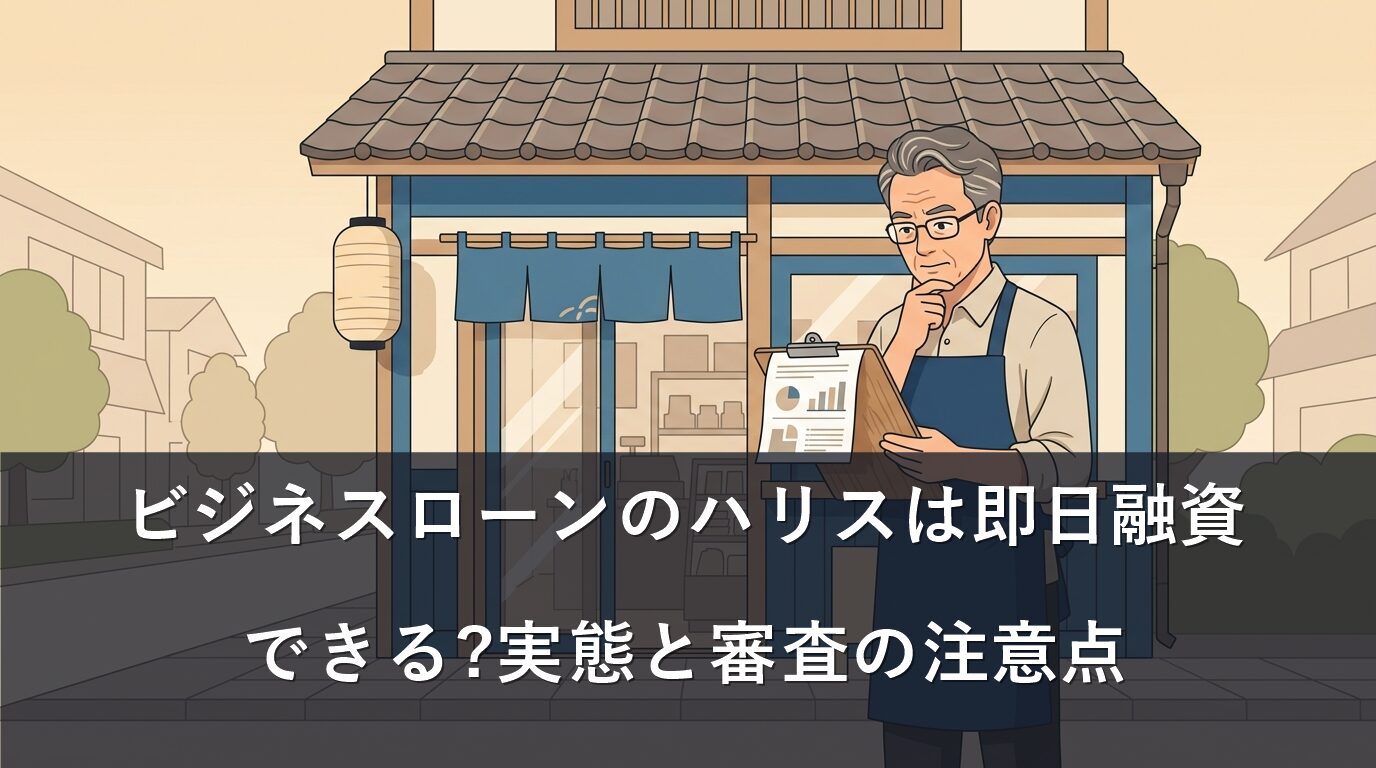 ビジネスローンのハリスは即日融資できる?実態と審査の注意点